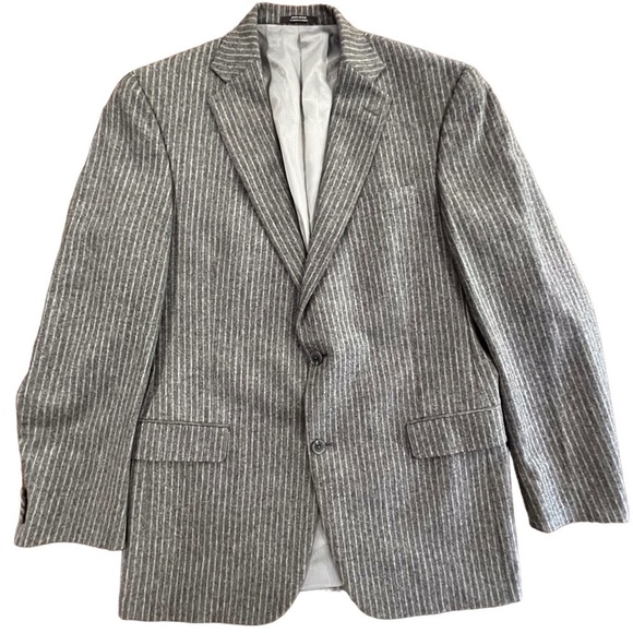 Hart Schaffner & Marx sz 42L gray pinstripe suit jacket blazer - Picture 1 of 16